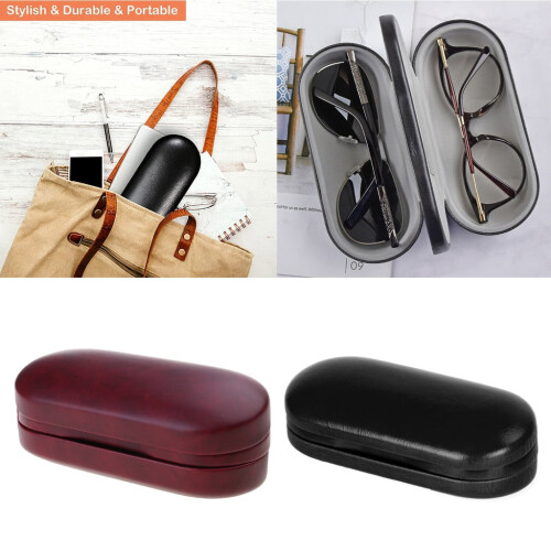 Double Layer Glasses Case for 2 Pairs of Eyeglasses 2