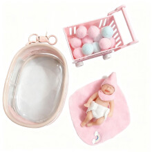 Mini Reborn Baby Doll Silicone Keychain Toy 1 Pack
