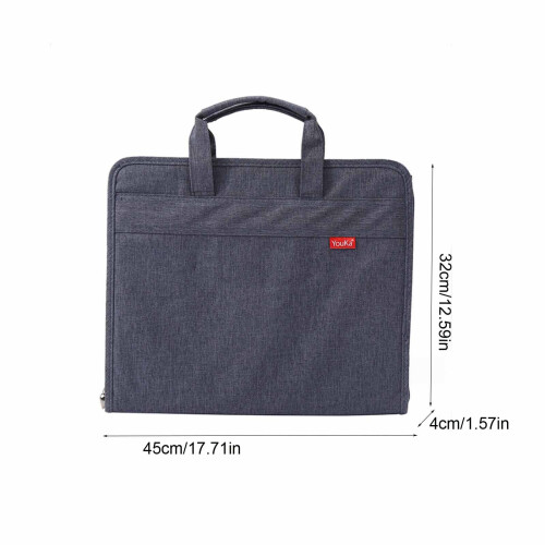 Canvas Paper Folder Holder Accordion Bag 1 Piece 2