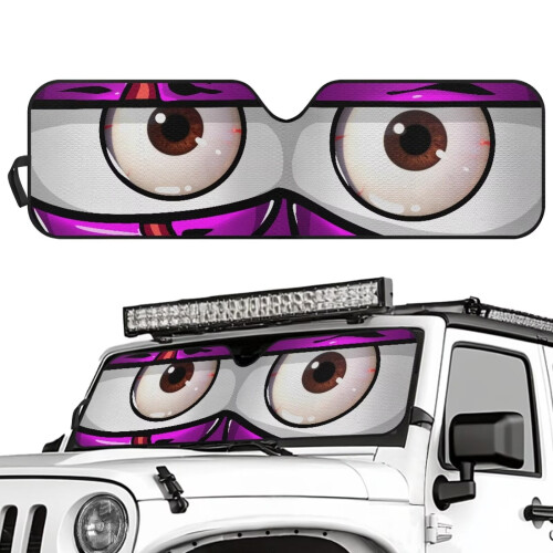 Foldable Windshield Sun Shade for Jeep Wrangler and 1
