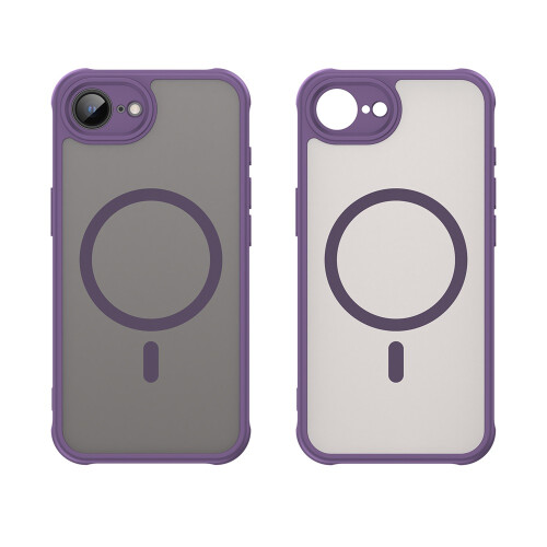 Magnetic Translucent Matte iPhone 16e Case Purple 2