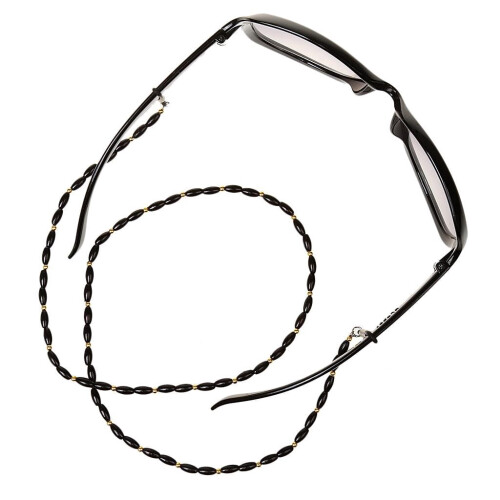 Black beaded glasses lanyard chain 1 piece 1