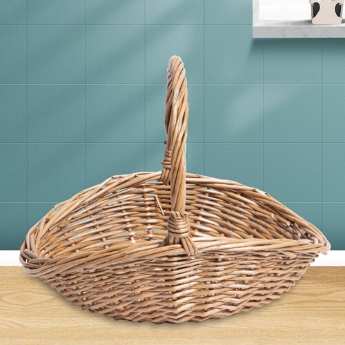 Valentine's Day Picnic Basket Woven Wicker 1 Set 2