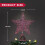 LED Star Tree Topper Pink Metal 10 Inch 6