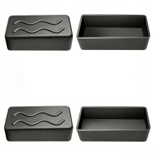 4pcs Chair Leg Caps Table Feet Covers (3.5x1.5in) Floor Protector Pads Rectangle Furniture Tube End Covers