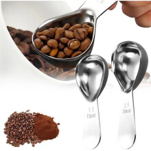 Cuillère à Café en Acier Inoxydable, Cuillère à Mesurer pour Café, Cuillère à Soupe à Manche Court, Cuillères à Mesurer pour Café/Sucre
