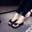Women's Thong Sandals Slip-On Platform with Bow 7