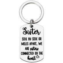 Sister Gifts Keychain for Women Big Little Sister