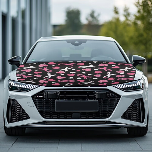 Car Hood Cover Polyester Waterproof with Elastic Band 1