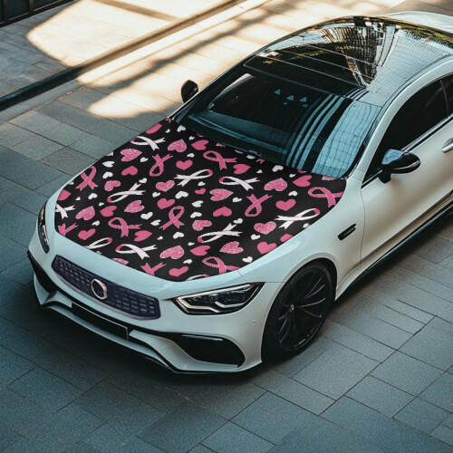Car Hood Cover Polyester Waterproof with Elastic Band 2
