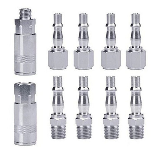 10PCS Quick Couplings - 1/4 Air Compressor Accessories Pneumatic Couplings for Efficient Use