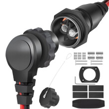 1865120 MKR-28 Trolling Motor Plug and Receptacle Freshwater and Saltwater Marine Battery Accessory Quick Connect