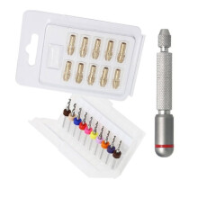 3.175MM Double Bearing 0.5-3.2mm Hand Drill with Gyro Hand W/ Wood Drilling + HSS Twist Drill Bits Set