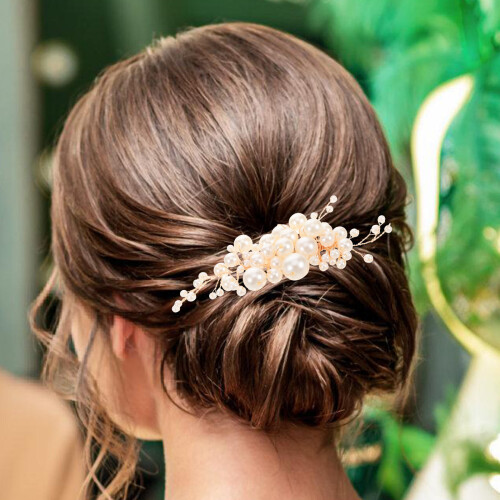 Handmade Plastic Bridal Hair Comb Elegant 1 Piece 2