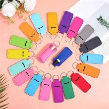 60 Pack Lipstick Holder Keychains,Lip Balm Keychain Holders Bulk Lip Gloss Pouch Keychain Lipstick Holder for Women Gift