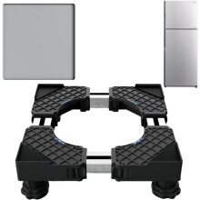 Heavy Duty Fridge Stand with 20x20" Fridge Mat, 8 Steel Tube and 4 Strong Feet with Raised Base