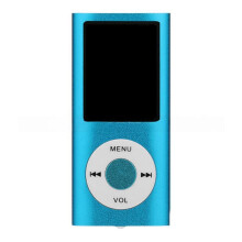 Tragbarer Multifunktionaler MP3-Musikplayer mit Kopfhörern, 1,8 Zoll LCD-Bildschirm, 32 GB Digitaler Audioplayer, Blau