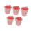 Galvanized Metal Ice Bucket with Handle Pink 5 Pcs 4