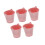 Galvanized Metal Ice Bucket with Handle Pink 5 Pcs 5