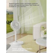 Foldable Desk Fan Portable Telescopic Table Fan 3600mAh Rechargeable Timer 4-Speeds Adjustable Height