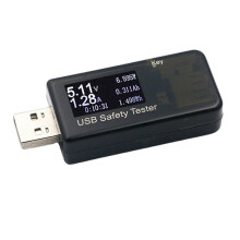 USB Security Tester USB Current Voltage Meter Capacitance and Power Testing Mobile Phone Charger Safety Monitor
