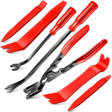 7 Pcs Car Trim Removal Tool Kit with Non-Scratch Plastic Pry Tool and Fastener Clip Pliers for Door Clips & Upholstery