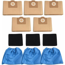 Sac à Poussière et Jeu de Filtre en Mousse pour Aspirateurs Eau et Poussière pour TC-VC 1800, TC-VC 1820, TC-VC 1820 SA et TC-VC 1815.