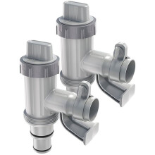 2pcs Pool Hose Adapter, Swimming Pool Replacement Pool Hose Bracket and Plunger Valve for Above Ground Swimming Pool