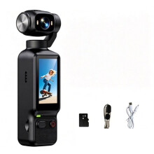 4K Action Camera 180 Rotatable Video Recording Entry Portable Action Camera for Vlog Girls Record Life 32GB