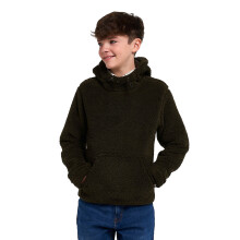 JACK PYKE Childrens Junior Sherpa Fleece Hoodie Dark Olive XS