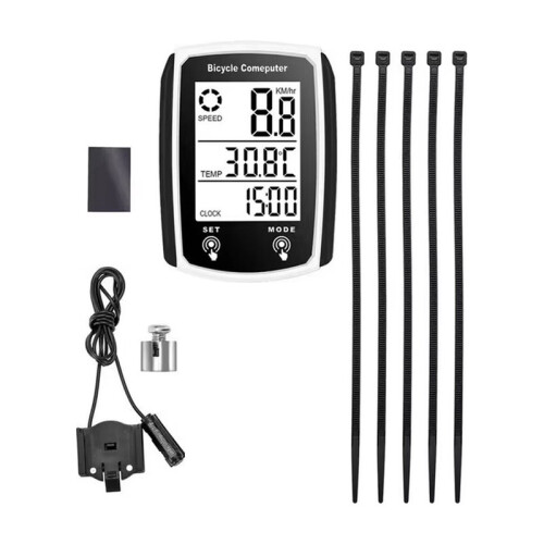 Wired Bike Computer LED Digital Bicycle Speedometer Odometer Touchscreen Cycling Computer Waterproof with Backlight