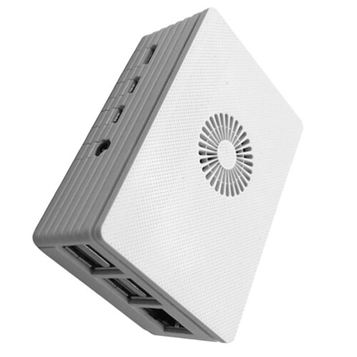 Heat Dissipation ABS Case Motherboard Fan Box White Shell Plastic Box Bracket Cooling Fan for Raspberry Pi 4 2