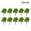 Tree Model for Garden Wargame Layout 9cm 10PC 5