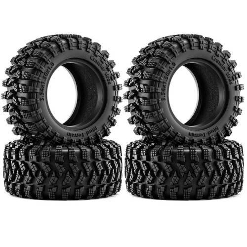 4 Peças 90x38mm Borracha 1.9 Polegadas Pneus de Crawler para Carro Crawler RC 1/10 1/12 para MJX H12P MN128