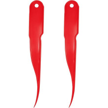 2pcs Shrimp Deveiner and Peeler Set, Long-Lasting Plastic Material, Ergonomic Handle, Quick Peeling Red