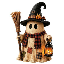 Halloween Wooden Decorations, Handcrafted Rustic Farmhouse Tabletop Decor, Gift for Home Decor Lovers A