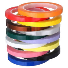 12 Rolls Autoclave Tape Colored 216ft/L X 0.4in/W Instrument Tape Tool Identification Marking Fineline Tapes