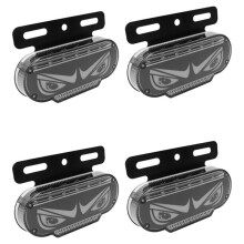 Car Truck Eyelash Eye Side Light DRL Running Light Clearance Lamp Warning Lights Rear Taillight White