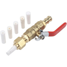 Pièces de Rechange pour Sableuse avec Vanne à Boule en Laiton + 5 Buses, Composants de Sableuse, Kit de Connecteur de Vanne de Sableuse