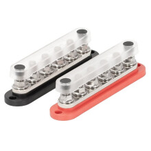 300A Negative Bus Bar 12V Distribution Block 6 X 3/8" M10 Terminal Studs 48V  Positive Ground Busbar for Automotive
