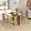 Homcom HOMCOM Folding Dining Table for 4-6 Drop Leaf Table on Wheels Rustic Brown 5