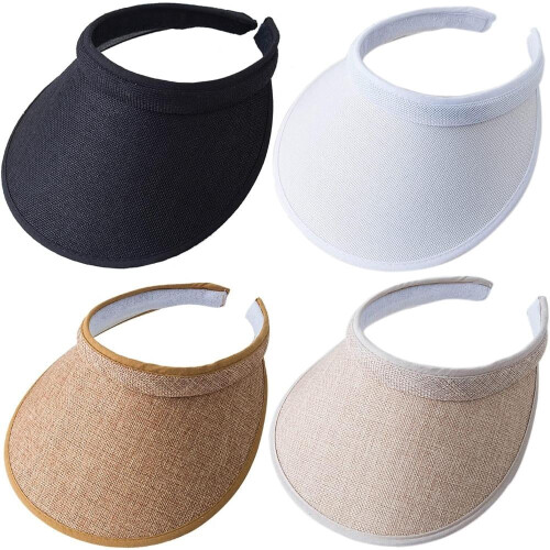 Sun Visor Hat for Women UV Protection 4 Pack