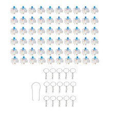 60PCS Mechanical Keyboard Switches 3 Pin Clicky Switches with Puller and 15 Keychains for 3D Printed Fidget