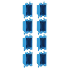 8 Pack Single Gang Old Work Box 14cu.in. Outlet Box for Wall Attachment Screws Spaced 3-1/4 Inche AWG for 7/14,6/12,5/10