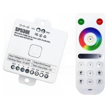 SP530E All in One LED Controller 5CH PWM SPI Pixels Controller for Sk6812 RGBW LED Strip Light RB3 Remote 2.4G Wifi/BT