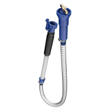 RV Toilet Flush Wand Black Holding Tank Stick Rinser 360 Rotatable Nozzle Flexible Hose for RV Waste Tank Cleaning