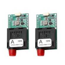 2PCS 40KM TTL Optical Transceiver Module Optical Transceiver FC/UPC TTL Fiber Transceiver Optical Terminal Equipment TX