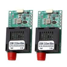 2PCS 80KM TTL Optical Transceiver Module Optical Transceiver FC/UPC TTL Fiber Transceiver Optical Terminal Equipment TX