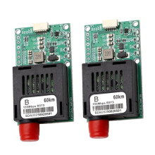 2PCS 60KM TTL Optical Transceiver Module Optical Transceiver FC/UPC TTL Fiber Transceiver Optical Terminal Equipment RX