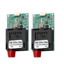 2PCS 100KM TTL Optical Transceiver Module Optical Transceiver FC/UPC TTL Fiber Transceiver Optical Terminal Equipment RX